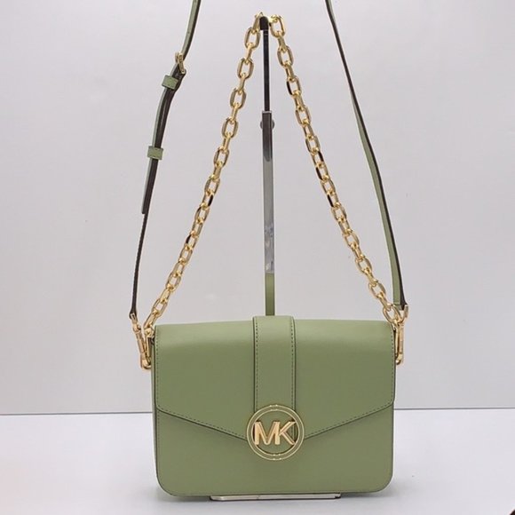 Michael Kors Carmen Medium Leather Convertible Shoulder Bag Crossbody Li… - Picture 13 of 16